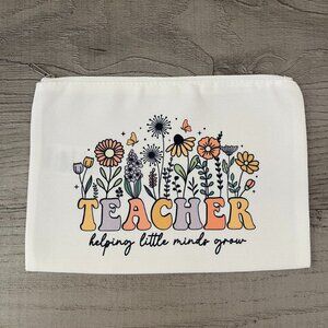 Teacher Zipper Pouch, School, Teacher Gift, Teacher Appreciation, Organization